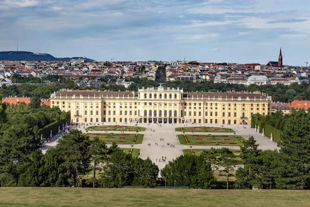 Schonbrunn Palace and its gardens in Vienna, Austria