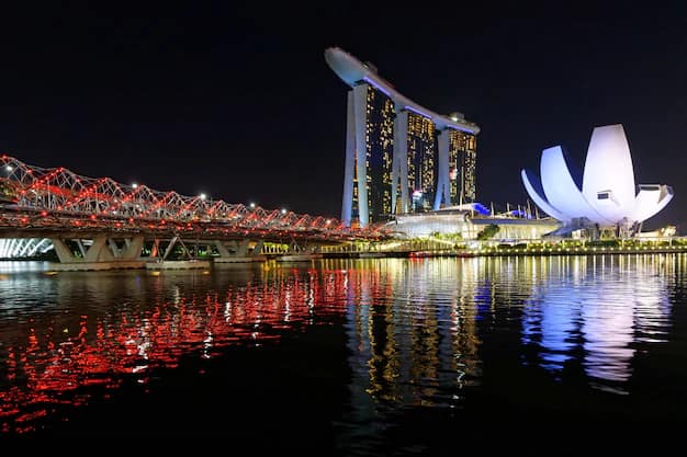 Marina Bay Sands and the Helix Bridge, Singapore
