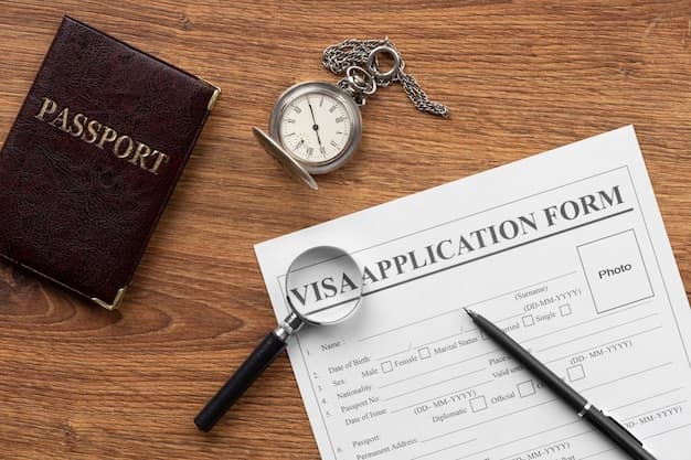 Schengen visa application form, passport and documents flat lay